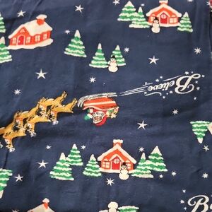 Adule Christmas Pajama Pants - Blue with Festive Print